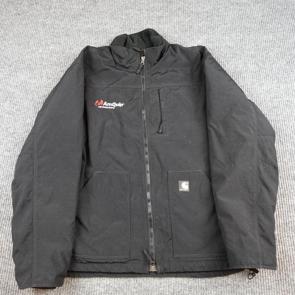 Carhartt Mens Softshell Jacket Black Insulated Full Zip AmQuip J199 BLK Large